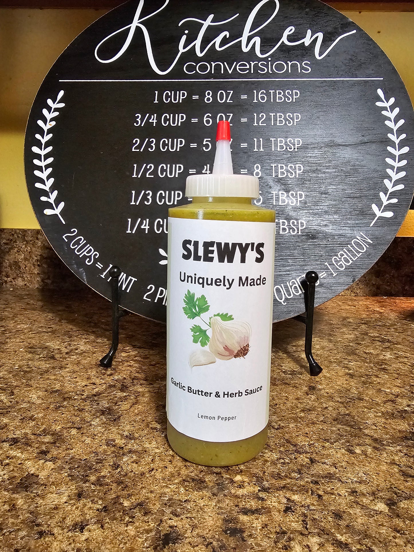 Slewy's Uniquely Made Lemon Pepper Garlic Butter and Herb Sauce Sauce